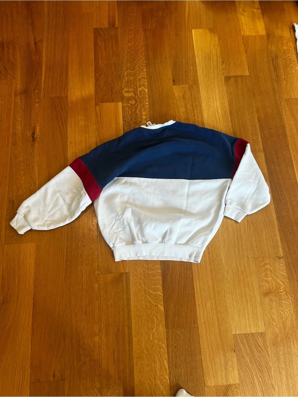 Anine Bing + Reebok Colorblock Crewneck Sweatshirt - White/Navy/Maroon